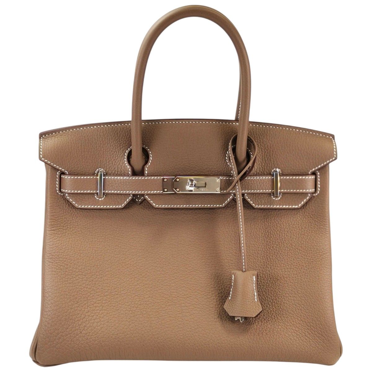 HERMES エルメス バーキン 30 シルバー金具 K刻印 トートバッグ エトゥープ グレー 管理番号:11385