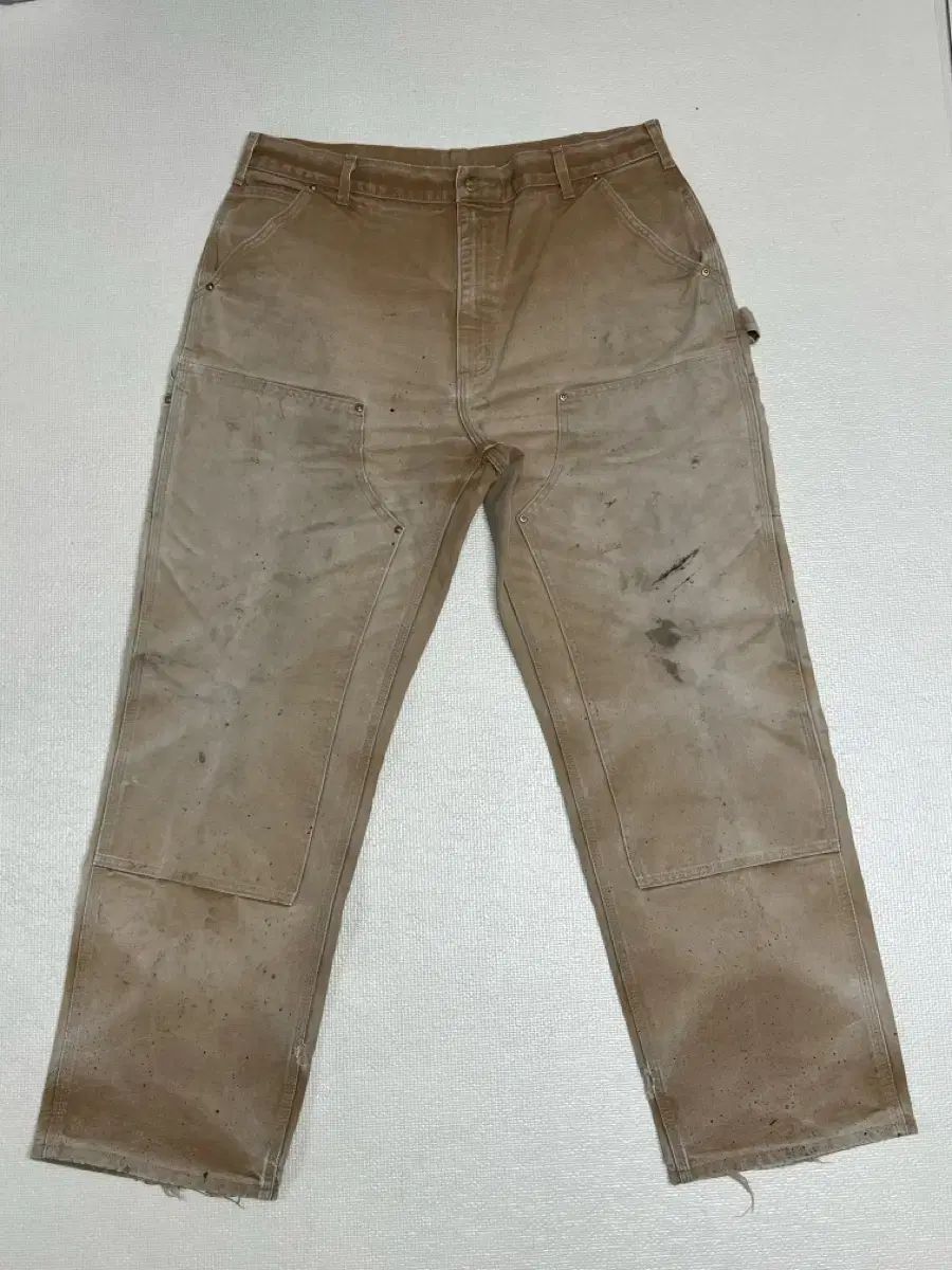 90s Carhartt カーハート ダブルニー ワークパンツ BRN 38サイズ
