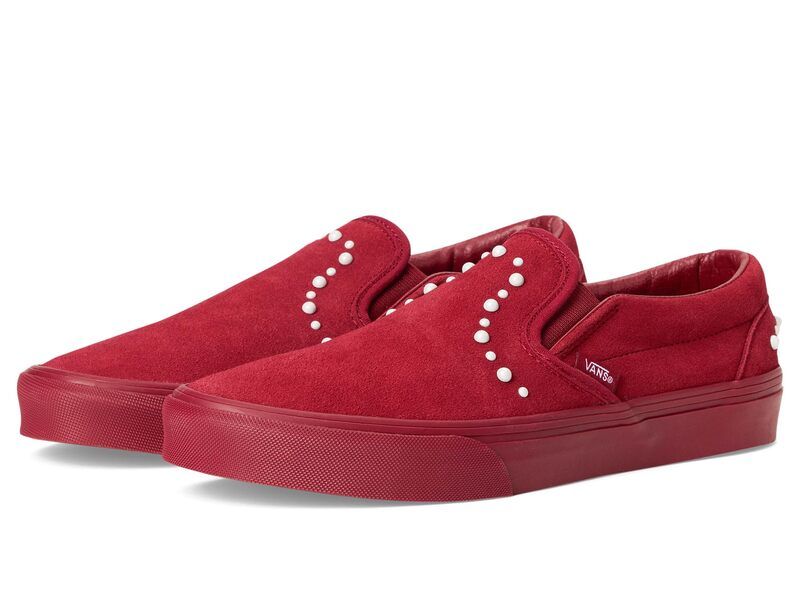 バンズ メンズ シューズ サンダル Vans Classic SlipOn Pearls Bordeaux