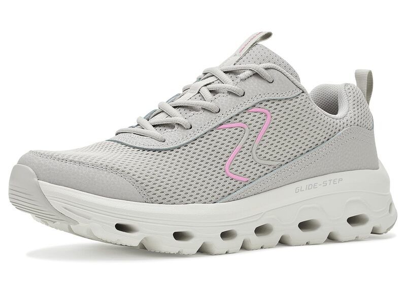 スケッチャーズ レディース シューズ スニーカー SKECHERS Glide Step Sole Grey Pink グレー
