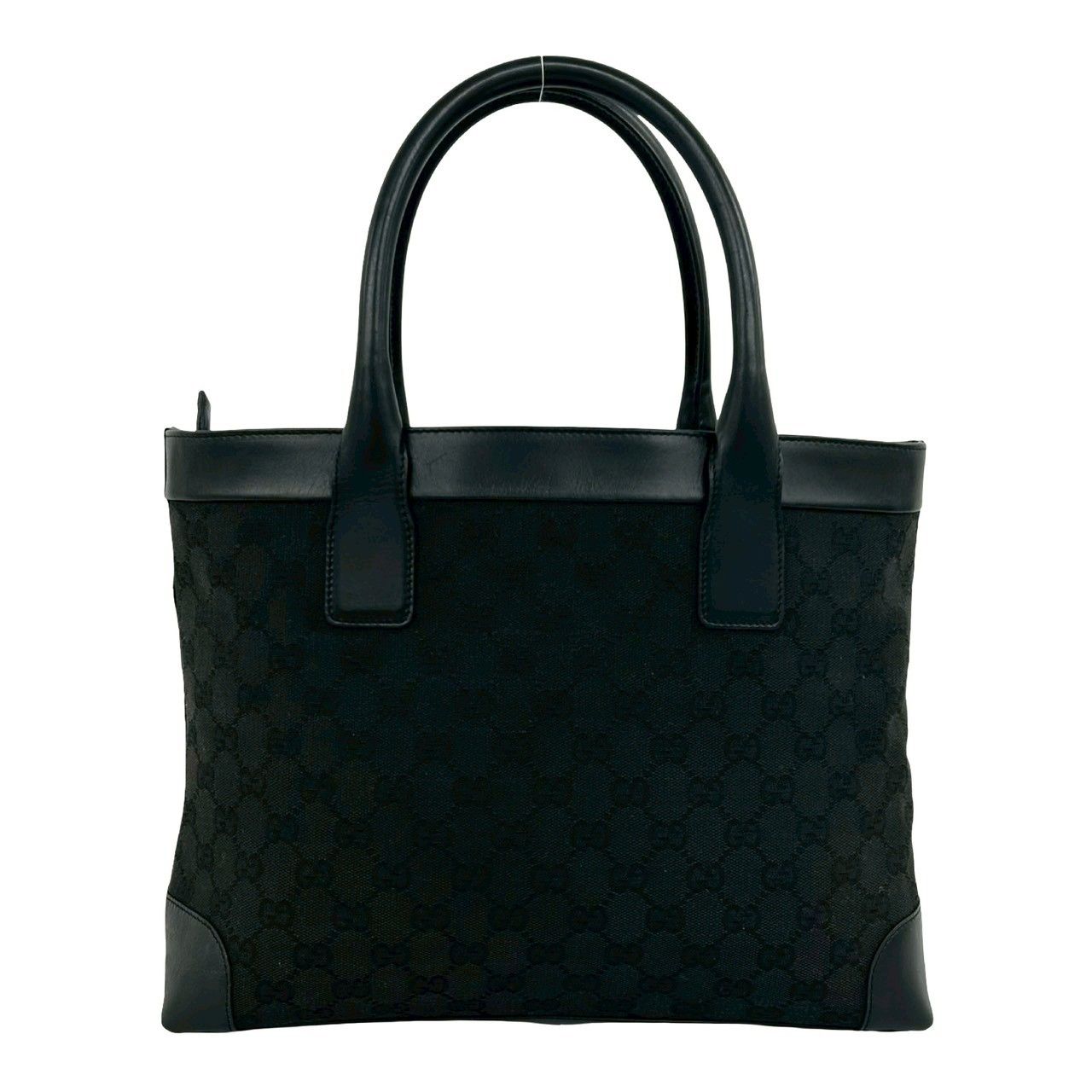美品　グッチ　ビジネスバッグ　トートバッグ　GG柄　大容量　ブラック　黒 極 美品 袋付き GUCCI グッチ GG 柄 GG キャンバス レザー 本革