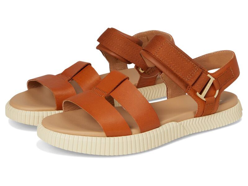 ソレル レディース シューズ サンダル アンクル SOREL Onave Ankle Strap Flat Sandals Iced TeaGum 16