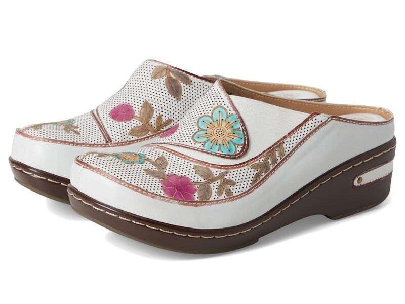 スプリングステップ レディース シューズ ヒール LArtiste by Spring Step ChinoFlower OffWhite Multi オフホワイト