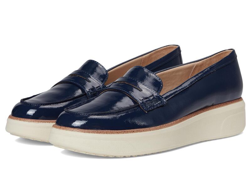 ライフストライド レディース シューズ スリッポン・ローファー チェルシー LifeStride Chelsea LoaferMoc Shoes Lux Navy Patent ネイビー