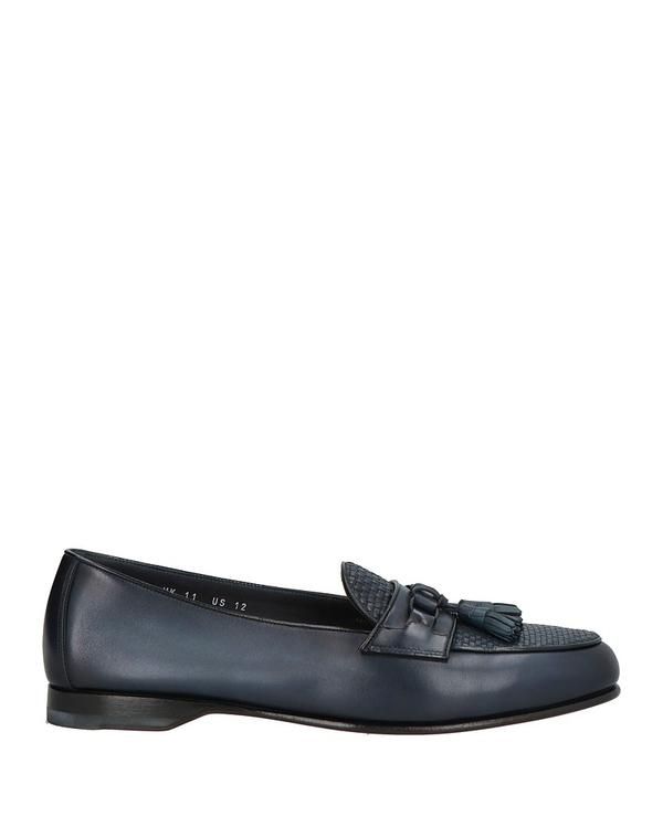サントーニ メンズ シューズ スリッポン・ローファー SANTONI モカシン Navy ネイビー