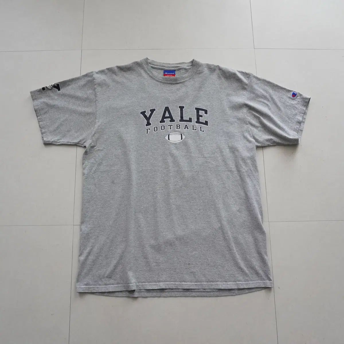 Champion 00s YALE イェール大フットボール半袖Tシャツ XL
