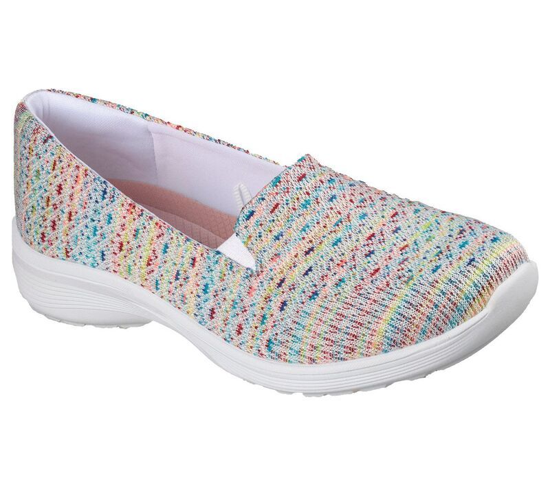 スケッチャーズ レディース シューズ サンダル リラックスフィット スニーカー Skechers Relaxed Fit WomenslipOn Comfort Sneakers White Multi ホワイト