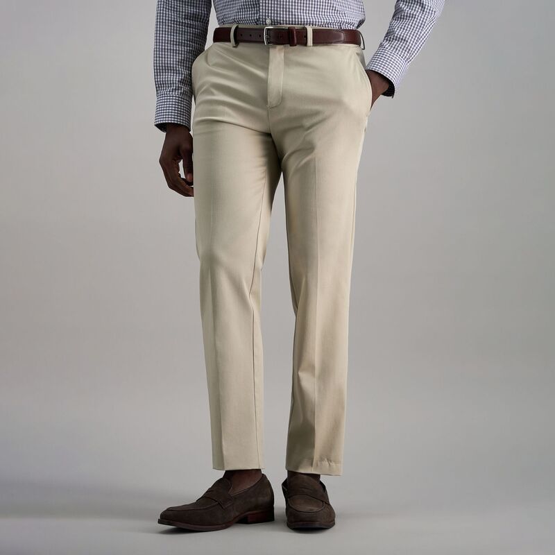 ハガー レディース ボトムス カジュアルパンツ Mens Haggar Iron Free Premium Khaki StraightFit Flat Front Perfect Fit Waistband Casual Pant Sand サンド