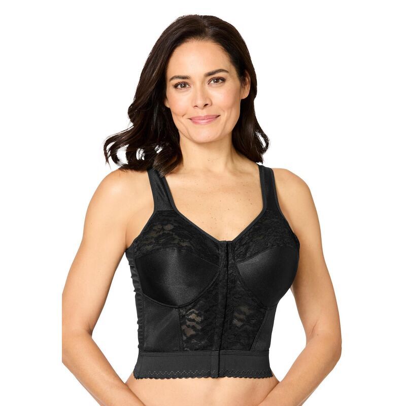 コンフォート チョイス レディース アンダーウェア ブラジャー プラスサイズ Comfort Choice Womens Plusizeasy Enhancer Wireless Longline Posture Bra Black ブラック