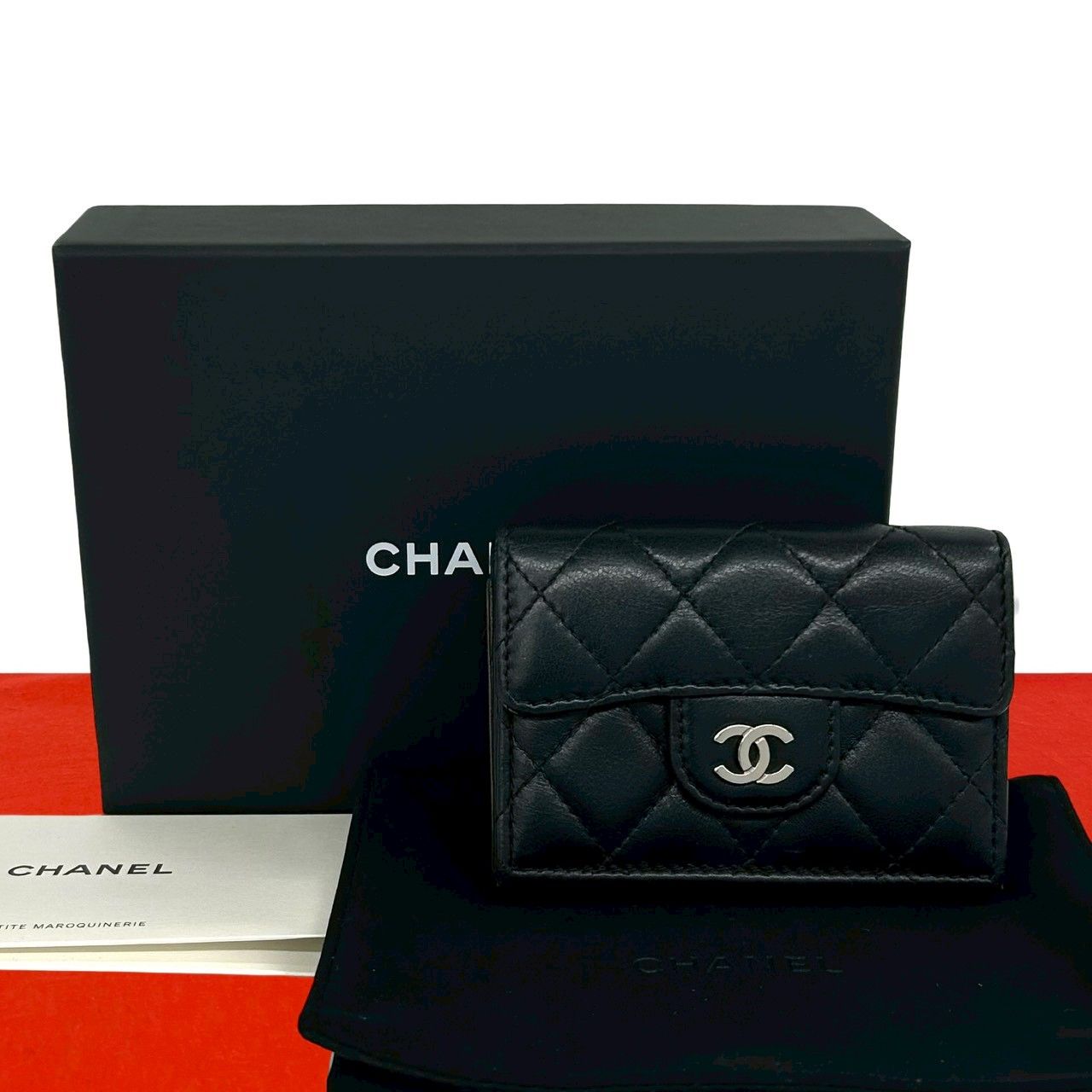 【超美品】 CHANEL シャネル マトラッセ ラムスキン ラウンド ココマーク 極 美品 箱 袋付き シール有 28番台 CHANEL シャネル マトラッセ ココ