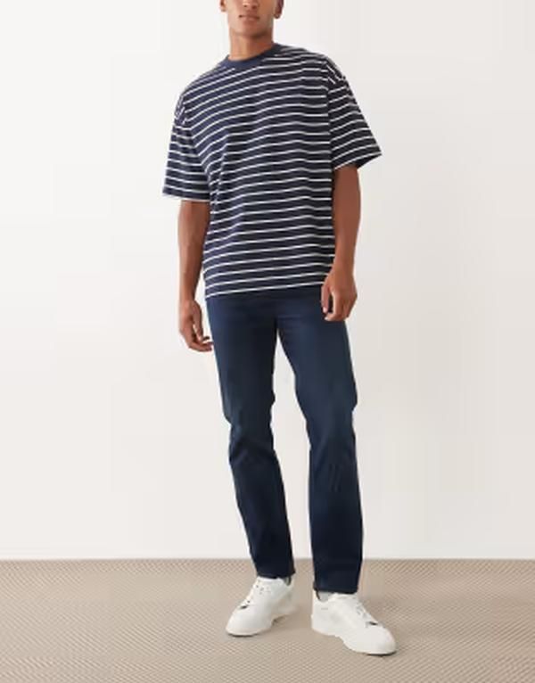 ジャック アンド ジョーンズ メンズ ボトムス デニムパンツ レギュラーフィット ジーンズ Jack Jones Clark regular fit jeans in dark Blue ブルー