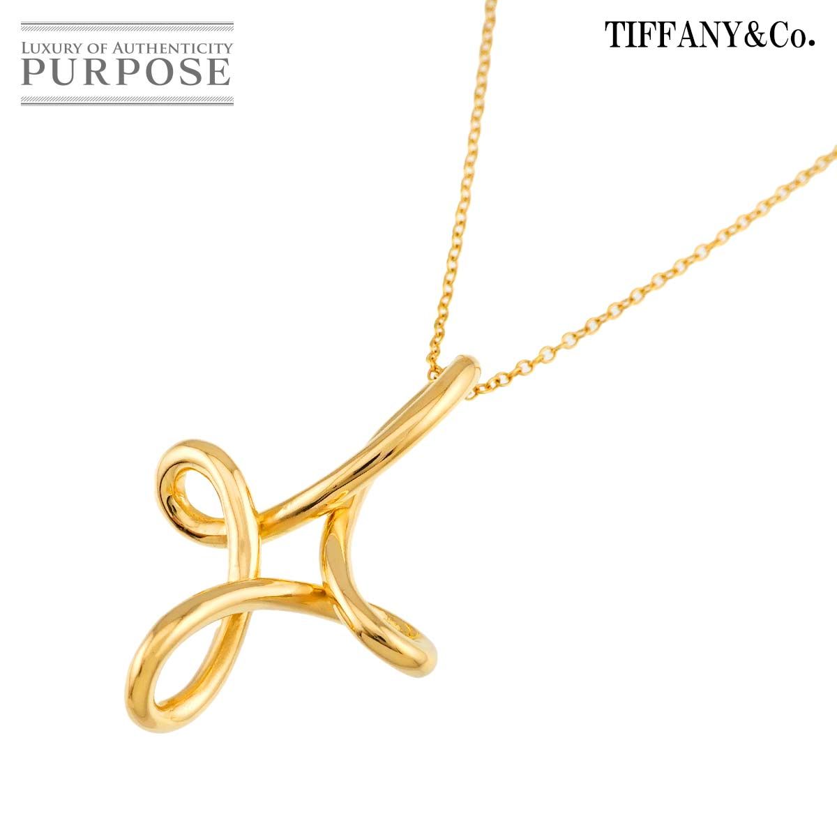 ティファニー TIFFANY&Co. インフィニティ クロス ロング ネックレス 70cm K18 YG イエローゴールド 750 Necklace 90317385