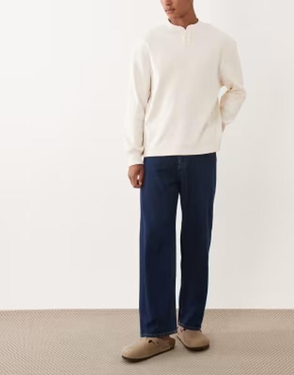ジャック アンド ジョーンズ メンズ ボトムス デニムパンツ ジーンズ Jack Jones Alex baggy fit jeans in mid Blue Denim デニム