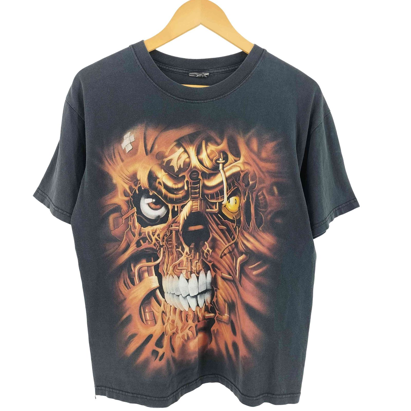 ユーズドフルギ USED古着 ドクロプリント Tシャツ メンズ 表記無