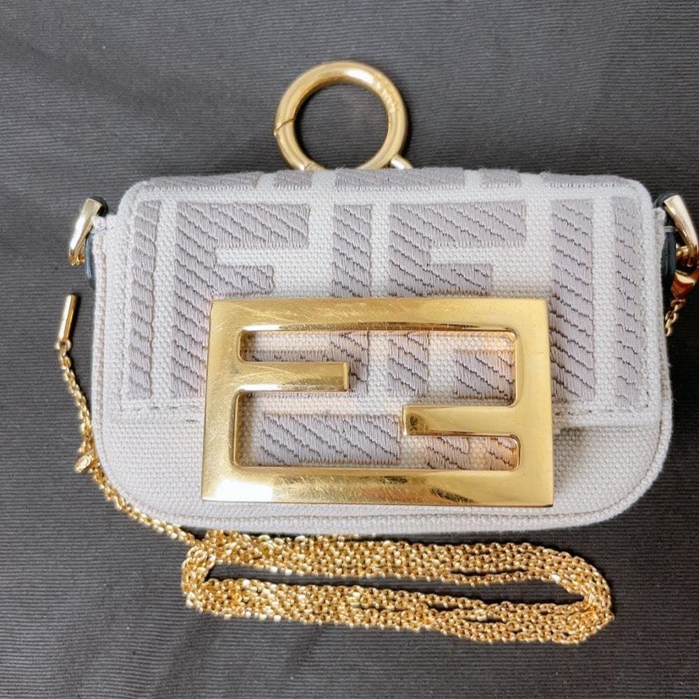 FENDI フェンディ ナノ バゲット チャーム 7AS045 2way ズッカ ミニ