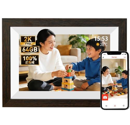 【2026新登場 FHD1920x1280 64GB大容量メモリ 】デジタルフォトフレーム Wi-Fi 遠隔送信 10.1インチ IPSタッチスクリーン デジタル写真立て MicroSDカード/USBケーブルで写真転送可能 操作簡単 写真動画 4b7b9af1