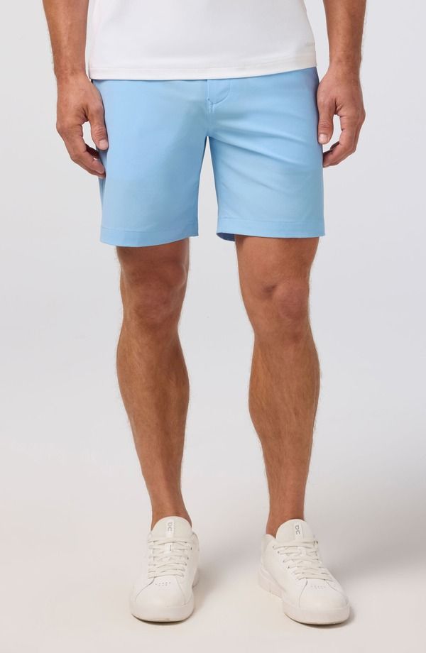 ミズンメイン メンズ ボトムス ハーフパンツ・ショーツ ショートパンツ MizzenMain Helmsman Flat Front Performance Golf Shorts Cloud Blue ブルー
