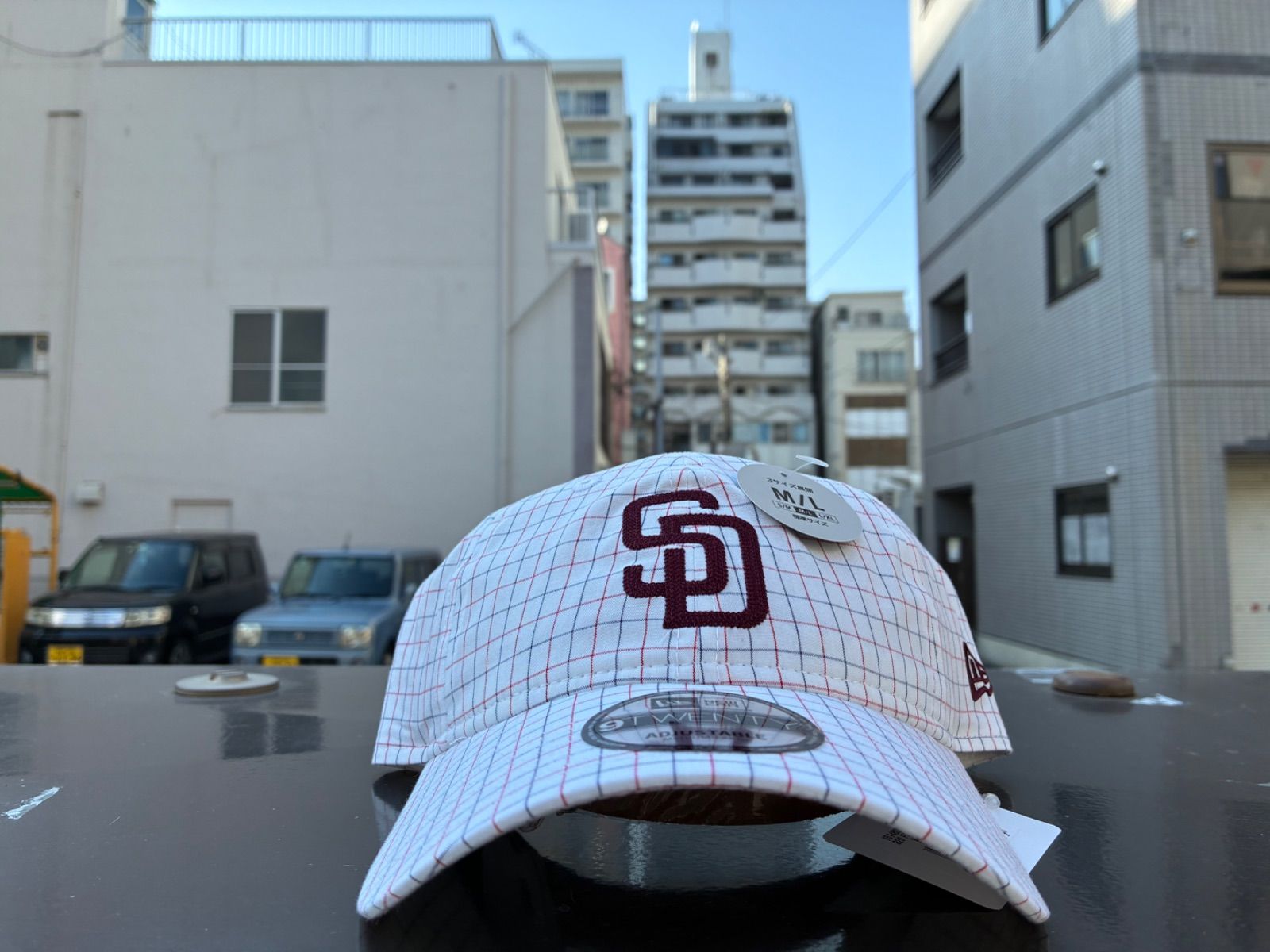 NEW ERA 9TWENTY Father's Day サンディエゴ・パドレス チェーンステッチ チェック マルチカラー M/Lサイズ ¥5280 ＋ 送料¥550