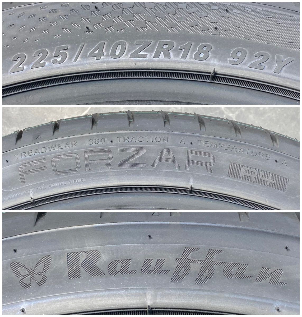 タイヤ・ホイール Rauffan FORZAR R4 225/40ZR18 92Y XL 225/40R18 92Y XL Rauffan FORZAR R4 新品 サマータイヤ 4本セット
