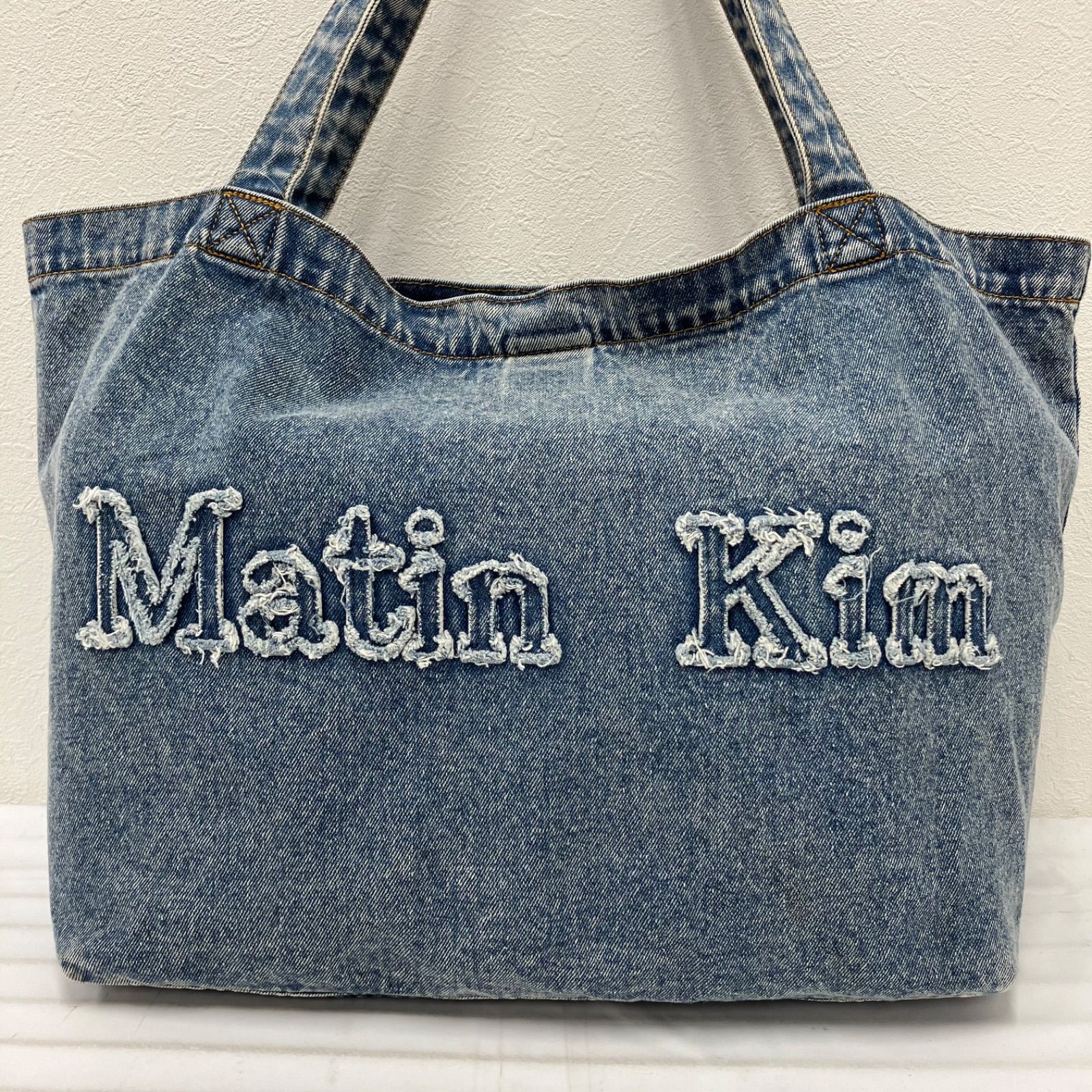 3140 Matin Kim マーティンキム トートバッグ デニム ウォッシュ加工