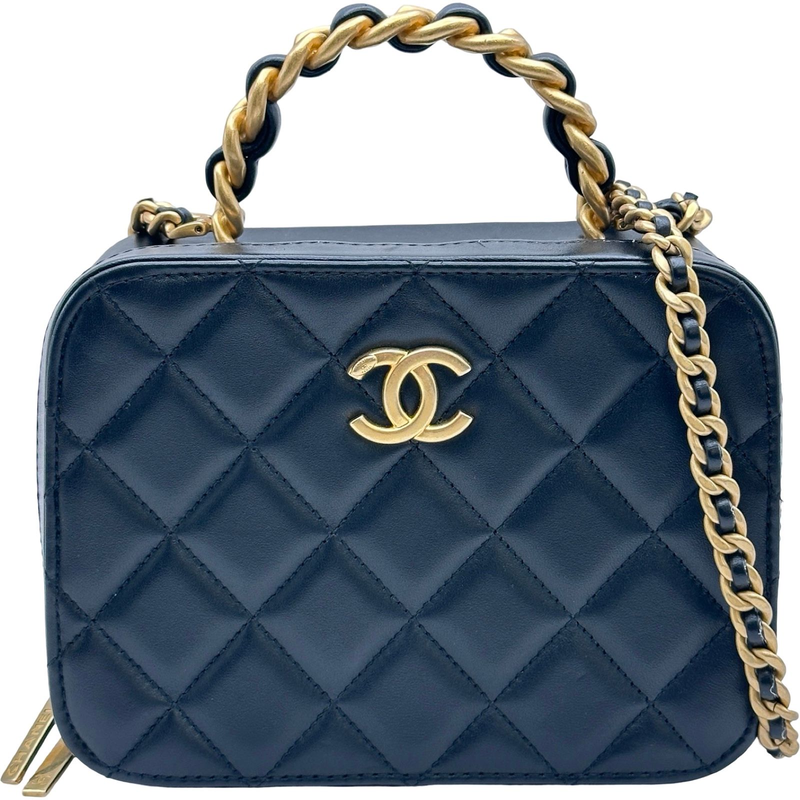 シャネル CHANEL マトラッセ スモールバニティケース AS3318 ブラック ゴールド金具 ラムスキン レディース ショルダーバッグ