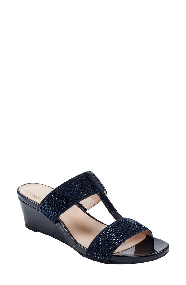 バンドリーノ レディース シューズ ヒール サンダル Bandolino Iluvit Wedge Sandal Dark Blue ブルー 19,110円