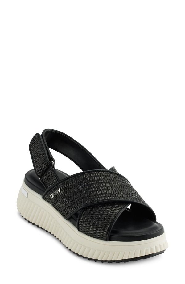 ダナ キャラン ニューヨーク レディース シューズ ヒール サンダル DKNY Malai Crossband Sandal Black ブラック