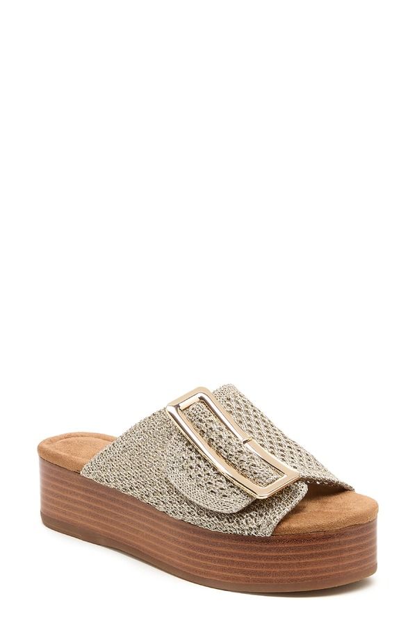 ケルシーダッガー レディース シューズ サンダル プラットフォーム Kelsi Dagger Brooklyn Dover Woven Platform Sandal Gold ゴールド