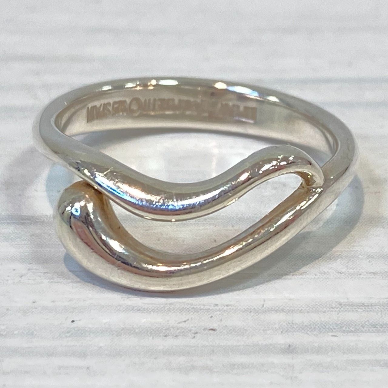 塩】TIFFANY & Co. ティファニー ティアドロップ リング SV925 2.9g