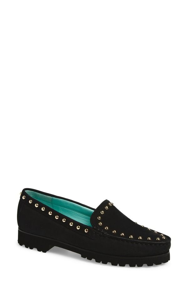 ロバート ツア レディース シューズ スリッポン・ローファー Robert Zur Diane Stud Loafer Black ブラック