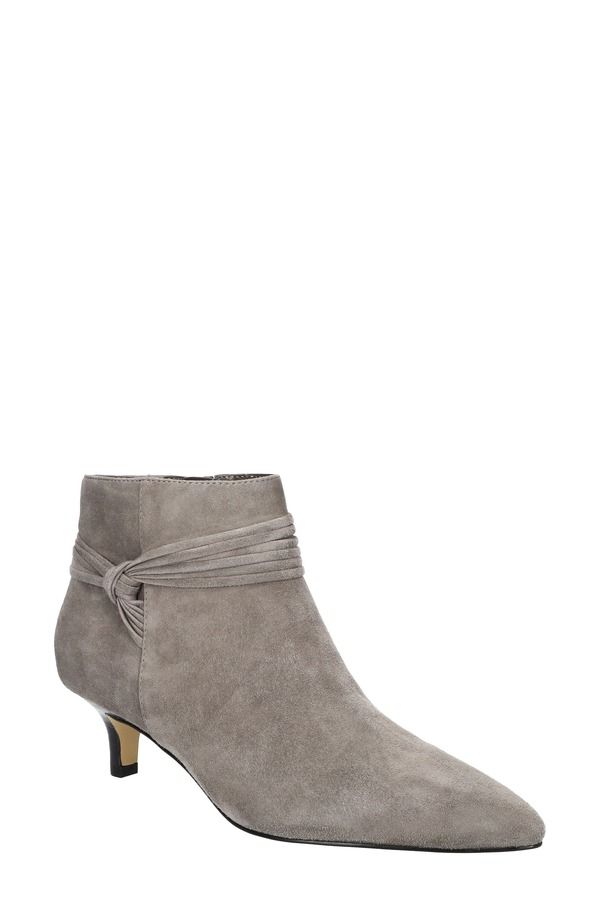 ベラヴィータ レディース シューズ ブーツ・レインブーツ Bella Vita Jani Bootie Grey Kidsuede Leather グレー