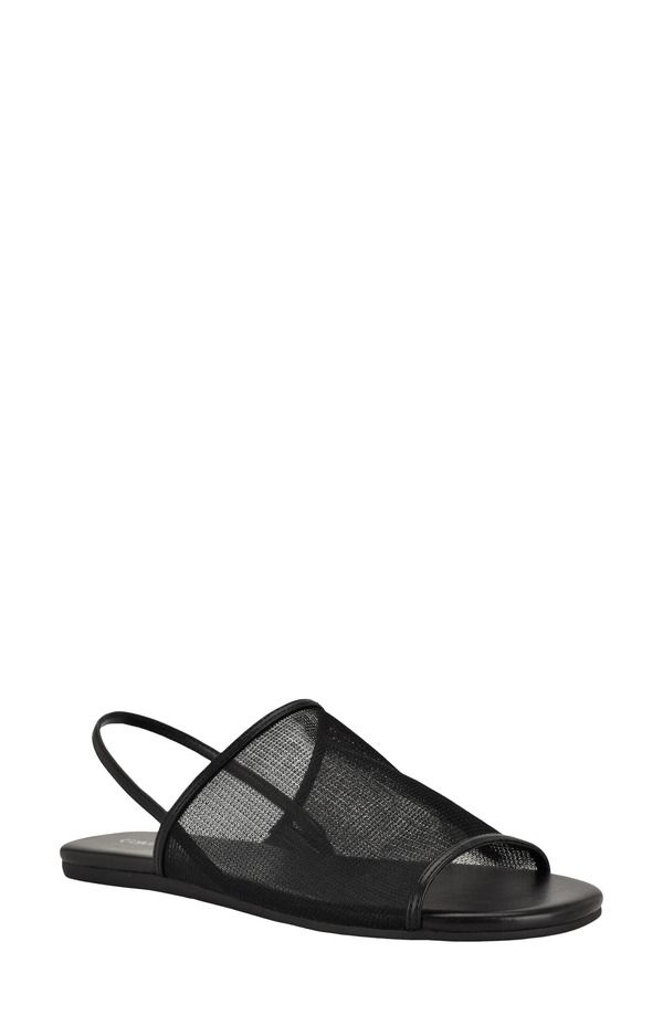 カルバンクライン レディース シューズ サンダル Calvin Klein Gaven Slingback Sandal Black Mesh ブラック