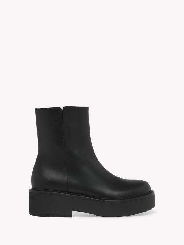 ジャンヴィト ロッシ レディース シューズ ブーツ・レインブーツ Gianvito Rossi Hiro Bootie Biker Black Calf Leather ブラック