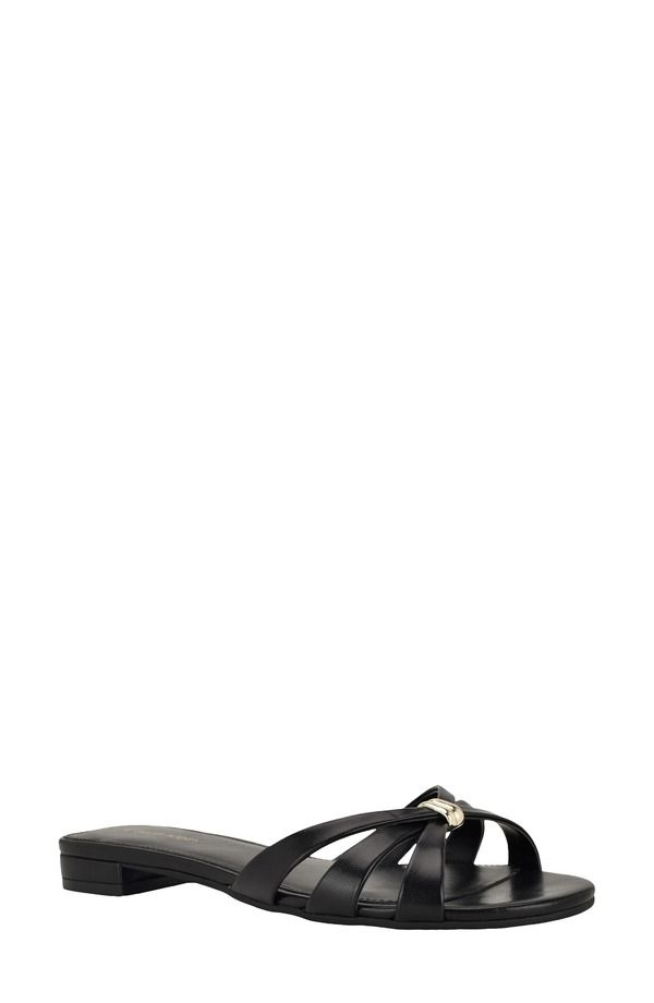 カルバンクライン レディース シューズ サンダル Calvin Klein Petula Slide Sandal Black ブラック