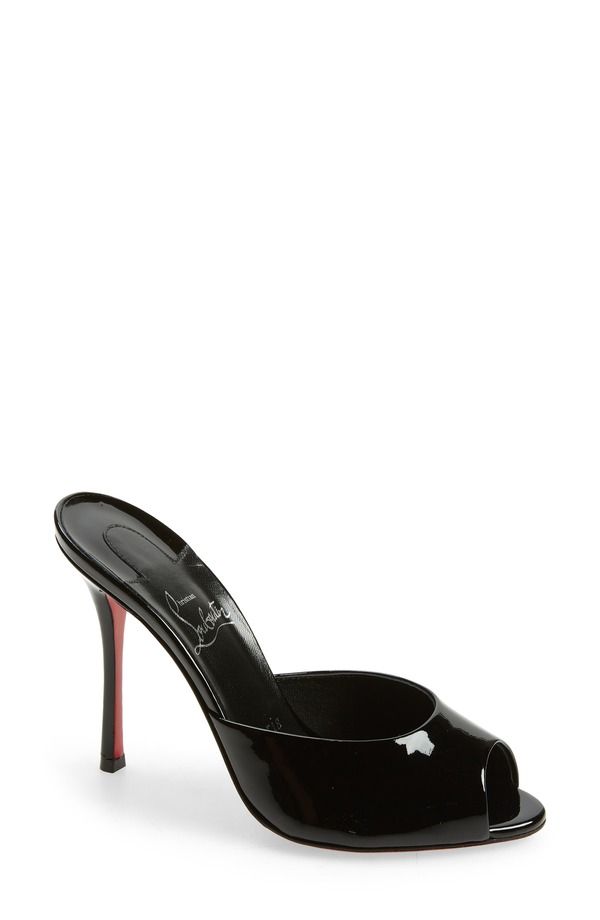クリスチャン・ルブタン レディース シューズ サンダル Christian Louboutin Me Dolly Peep Toe Slide Sandal Black ブラック