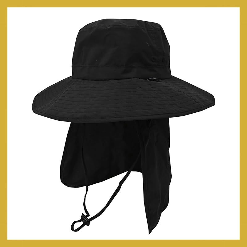 [キウ] プロテクトハット PROTECT HAT 防水 撥水 耐水 透湿 帽子 UVカット 晴雨兼用 サンシェード あご紐 日焼け対策 熱中症対策 アウトドア ユニセックス メンズ レディース 男女兼用 ブラック K430-900 0