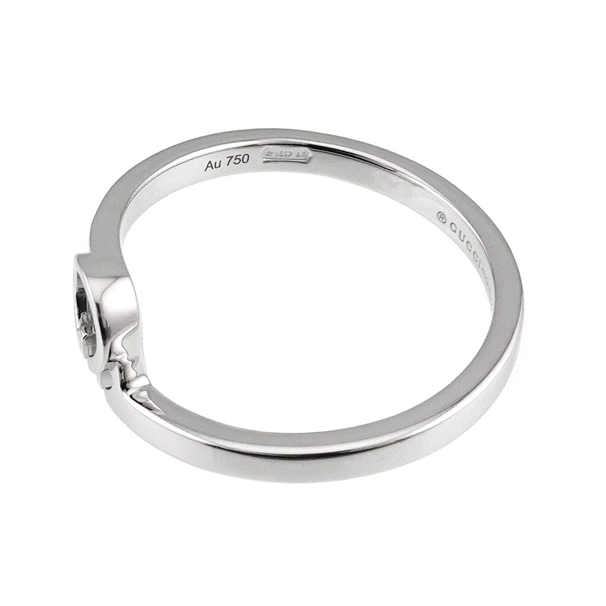 グッチ GUCCI GGランニング #9 リング K18 WG ホワイトゴールド 750