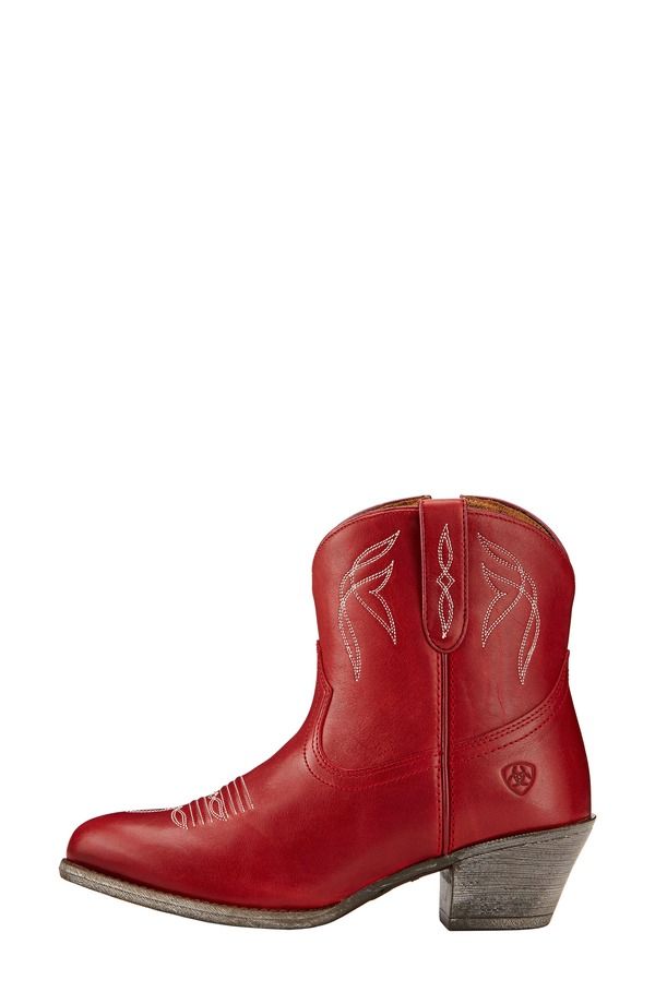 アリアト レディース シューズ ブーツ・レインブーツ Ariat Darlin Short Western Boot Red レッド｜詳細画像