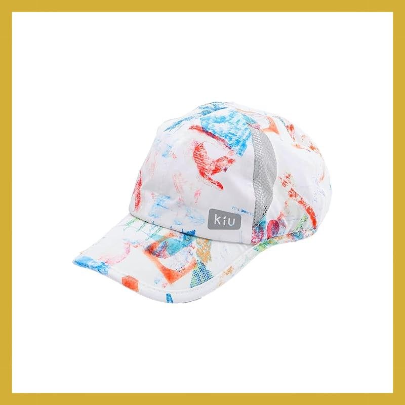 KiU キウ クイックドライキャップ 2ND QUICKDRY CAP 2ND 帽子 UVカット 撥水 晴雨兼用 軽量 吸水速乾 通気性 リフレクター ランニング 熱中症 おしゃれ ユニセックス メンズ レディース 男女兼用 グリッチプリント K519-6 0