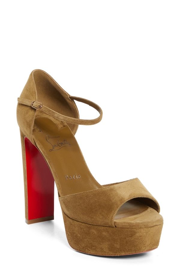 クリスチャン・ルブタン レディース シューズ サンダル Christian Louboutin Sandaloo PeepToe Sandal Bronzo Bronzo