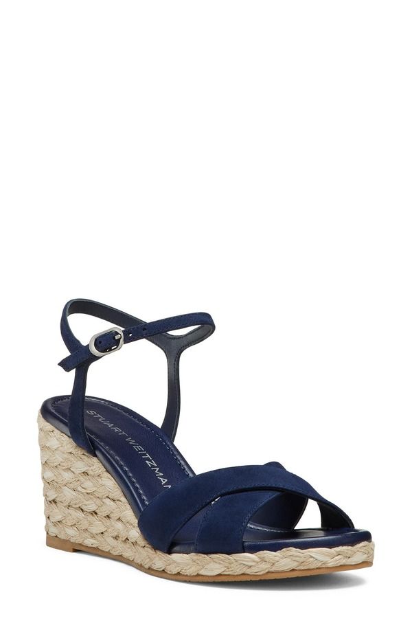 スチュアート ワイツマン レディース シューズ サンダル Stuart Weitzman Dayna Espadrille Wedge Sandal Nice Blue Natural ブルー