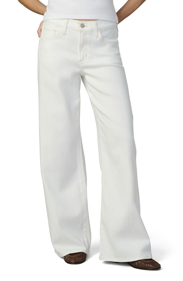 ジョーズ レディース ボトムス デニムパンツ ワイドレッグ ローライズ ジーンズ Joes The Lou Low Rise Wide Leg Jeans White ホワイト