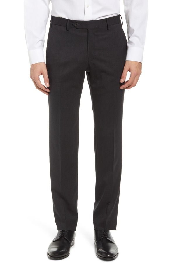 ザネッラ メンズ ボトムス カジュアルパンツ ウール Zanella Parker Stretch Wool Trousers Charcoal チャコール