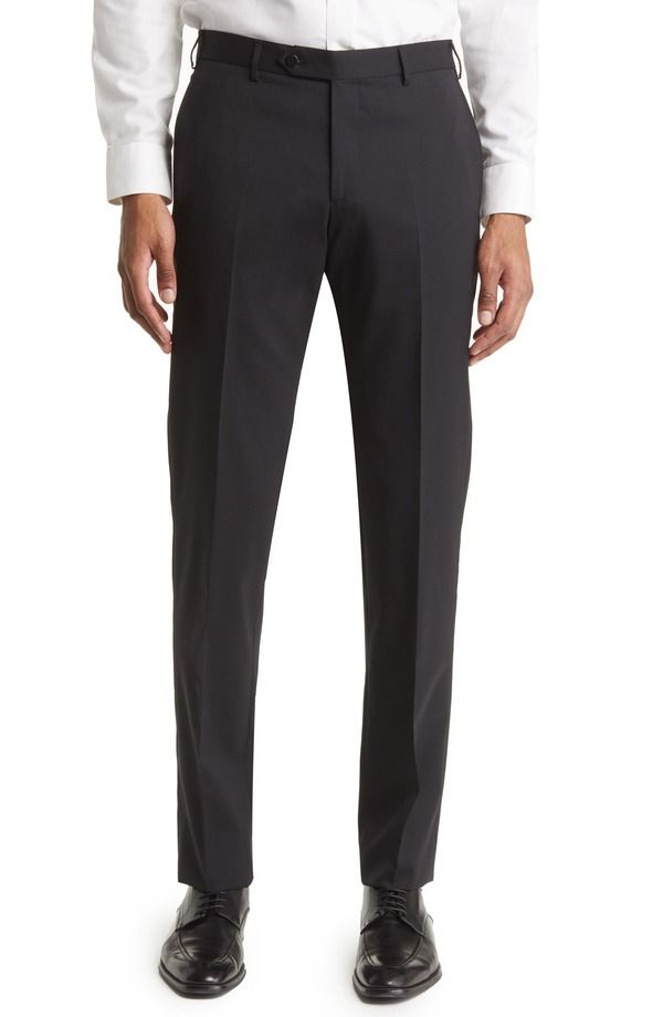 ザネッラ メンズ ボトムス カジュアルパンツ ウール Zanella Parker Stretch Wool Trousers Black ブラック 55,440円