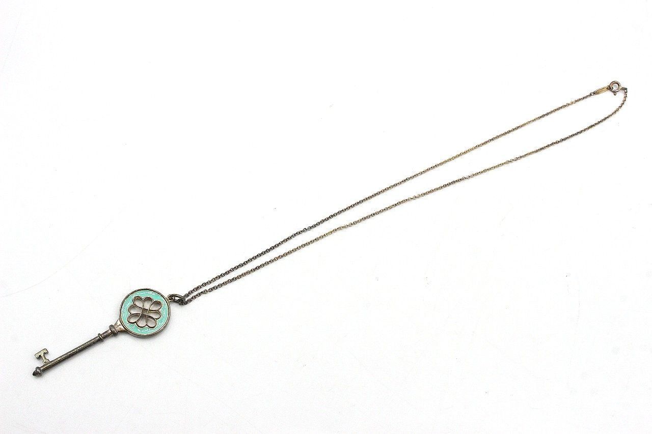 え沖】希少 Tiffany & Co. ブロッサム ブルー キー ネックレス