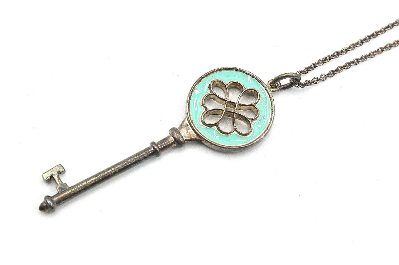 え沖】希少 Tiffany & Co. ブロッサム ブルー キー ネックレス