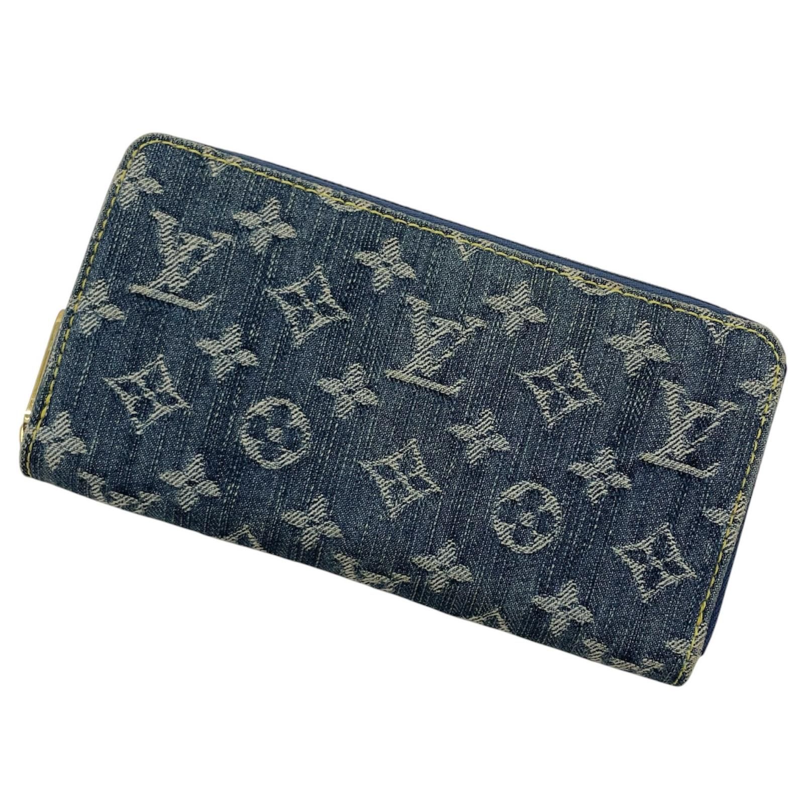 ルイ・ヴィトン M95341 モノグラムデニム ジッピーウォレット ブルー 中古】LOUIS VUITTON | ルイ・ヴィトン ジッピーウォレット モノグラム