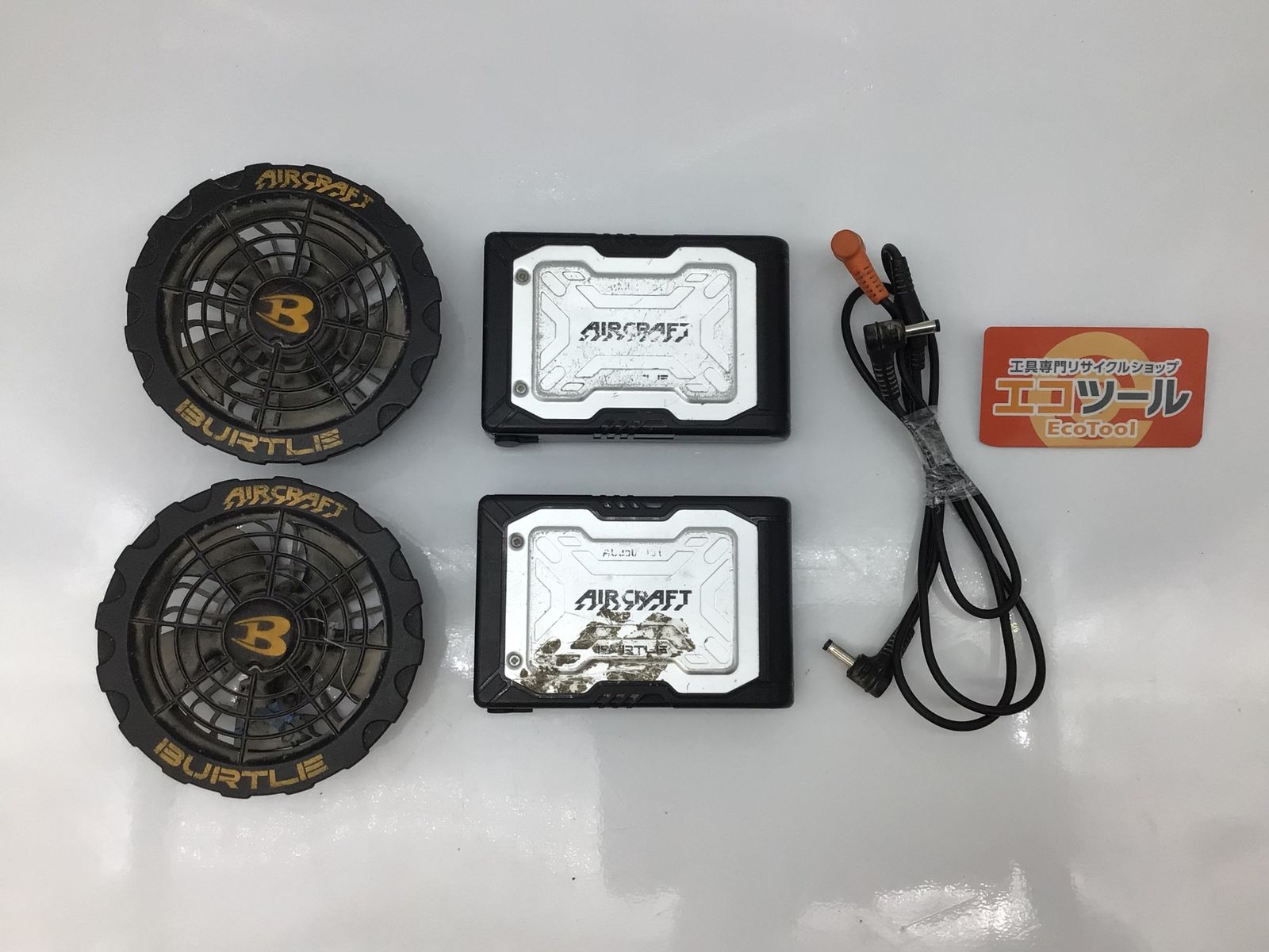 【中古品】BURTLE/バートル 0B・AC370/371 ◯ ファン・バッテリー2個セット [IT_ZE9XA][知立][M04]