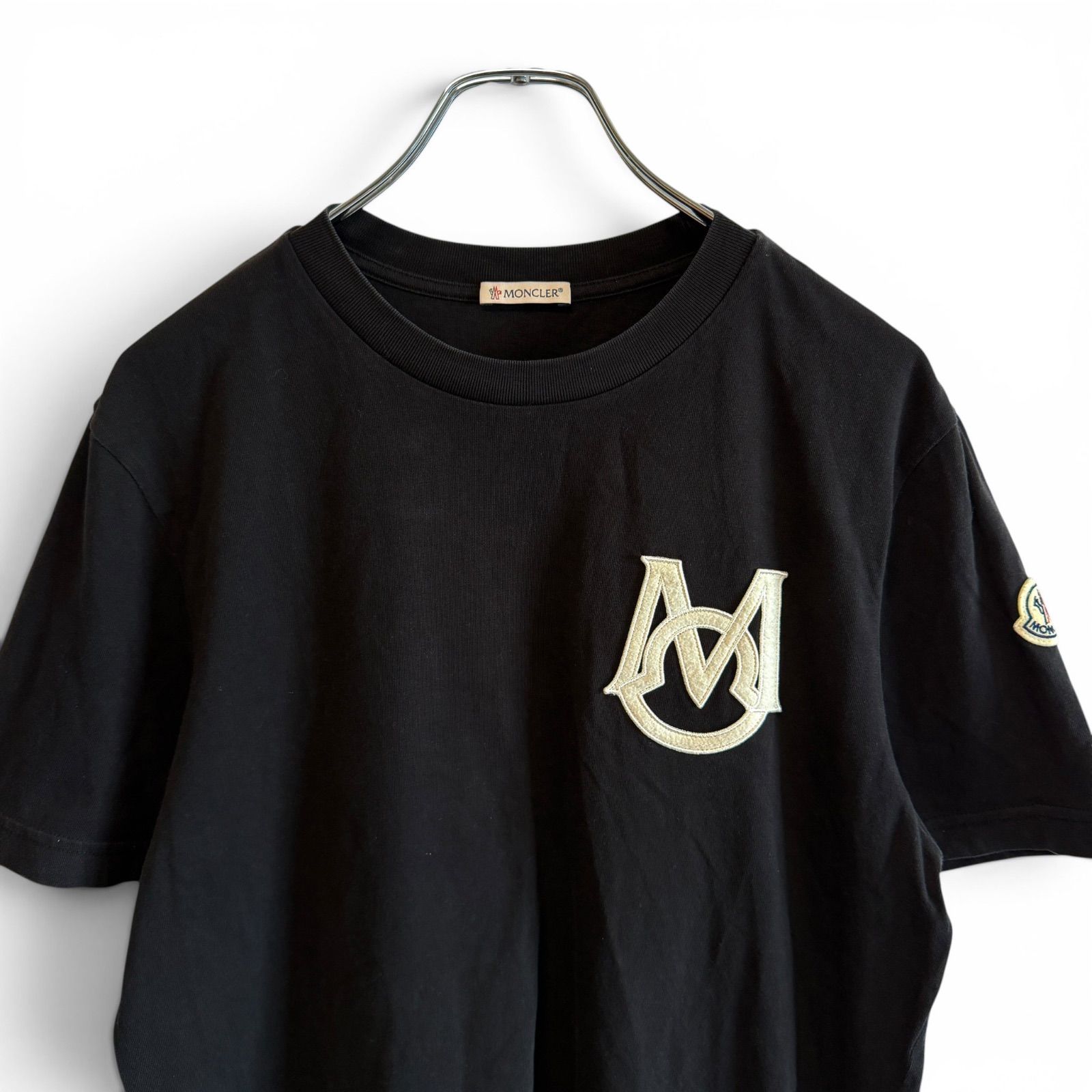 MONCLER モンクレール 現行 Tシャツ 半袖 モノグラムパッチ 肩ロゴ