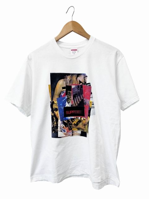 シュプリーム SUPREME 21AW Stack Tee プリント 半袖 Ｔシャツ M 白 ホワイト ブランド古着ベクトル 中古☆AA★260518